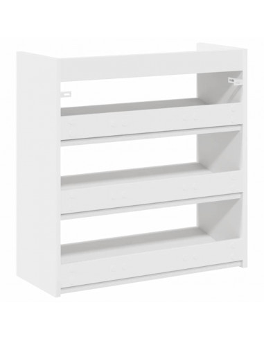 Scarpiera Bianca 60x25x62 cm in Legno Multistrato
