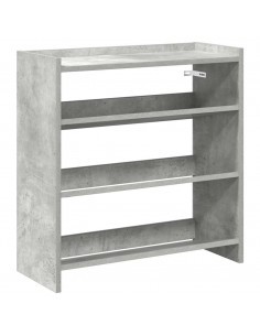 Scarpiera Grigio Cemento 60x25x62 cm in Legno Multistrato