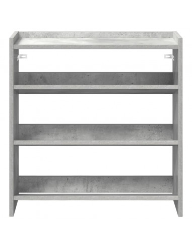 Scarpiera Grigio Cemento 60x25x62 cm in Legno Multistrato