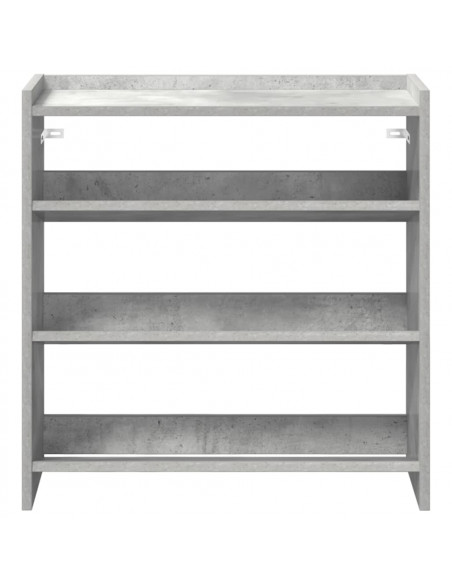 Scarpiera Grigio Cemento 60x25x62 cm in Legno Multistrato