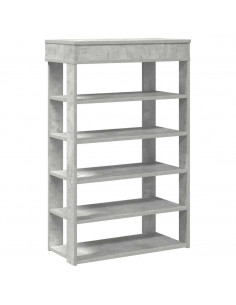 Scarpiera Grigio Cemento 60x30x98 cm in Legno Multistrato