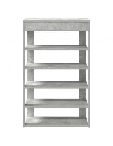 Scarpiera Grigio Cemento 60x30x98 cm in Legno Multistrato