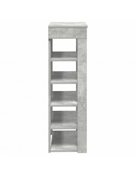 Scarpiera Grigio Cemento 60x30x98 cm in Legno Multistrato