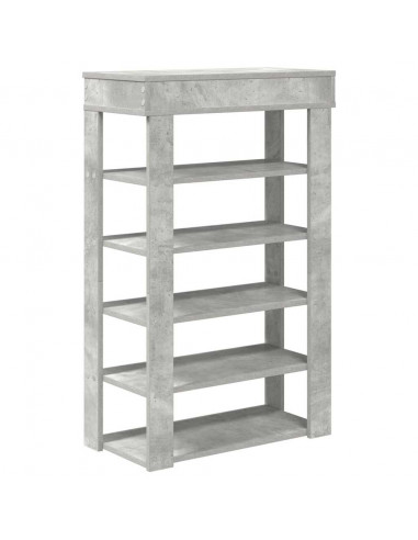 Scarpiera Grigio Cemento 60x30x98 cm in Legno Multistrato