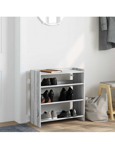 Scarpiera Grigio Sonoma 60x25x62 cm in Legno Multistrato