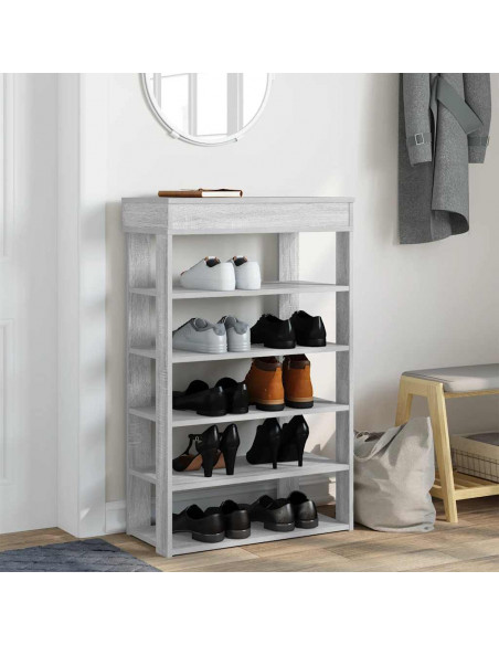 Scarpiera Grigio Sonoma 60x30x98 cm in Legno Multistrato