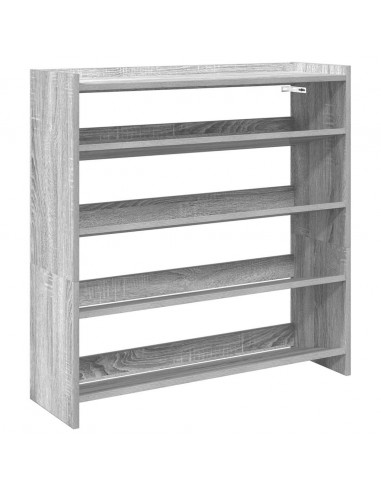 Scarpiera Grigio Sonoma 80x25x81 cm in Legno Multistrato