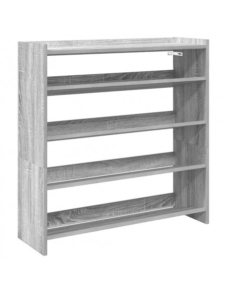 Scarpiera Grigio Sonoma 80x25x81 cm in Legno Multistrato