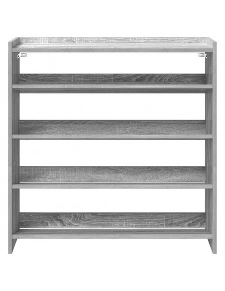 Scarpiera Grigio Sonoma 80x25x81 cm in Legno Multistrato