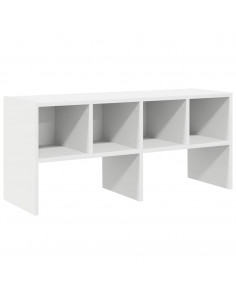 Scarpiera Impilabile Bianca 89,5x30x40 cm