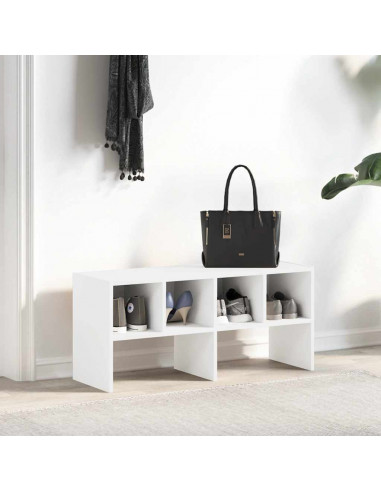 Scarpiera Impilabile Bianca 89,5x30x40 cm