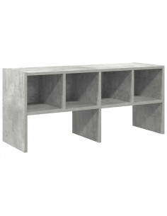 Scarpiera Impilabile Grigio Cemento 89,5x30x40 cm