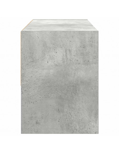 Scarpiera Impilabile Grigio Cemento 89,5x30x40 cm