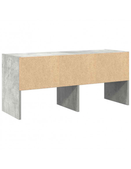 Scarpiera Impilabile Grigio Cemento 89,5x30x40 cm