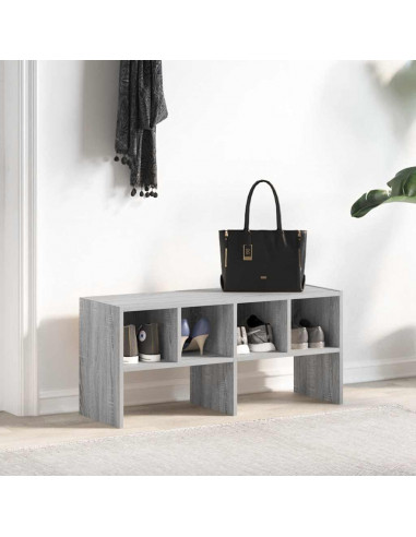 Scarpiera Impilabile Grigio Sonoma 89,5x30x40 cm