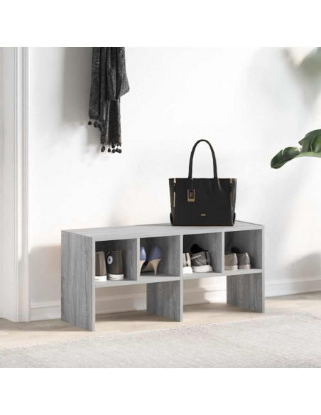 Scarpiera Impilabile Grigio Sonoma 89,5x30x40 cm