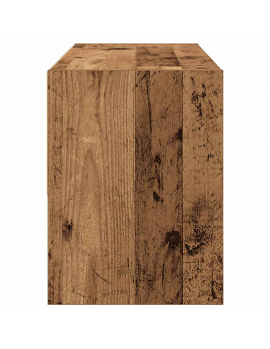 Scarpiera Impilabile Legno Antico 89,5x30x40 cm