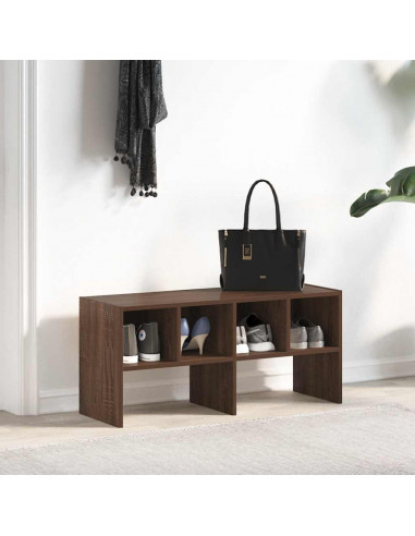 Scarpiera Impilabile Rovere Marrone 89,5x30x40 cm