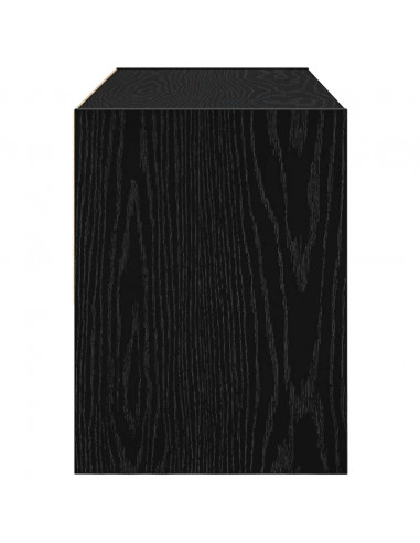 Scarpiera Impilabile Rovere Nero 89,5x30x40 cm