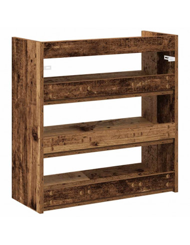 Scarpiera Legno Antico 60x25x62 cm in Legno Multistrato