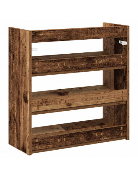 Scarpiera Legno Antico 60x25x62 cm in Legno Multistrato