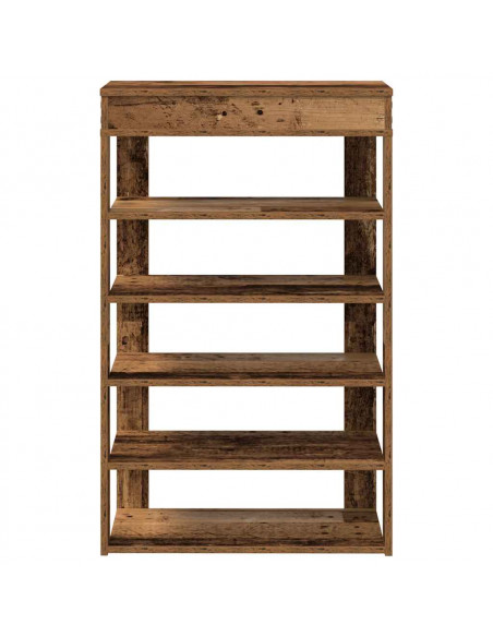 Scarpiera Legno Antico 60x30x98 cm in Legno Multistrato