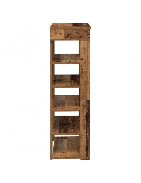 Scarpiera Legno Antico 60x30x98 cm in Legno Multistrato