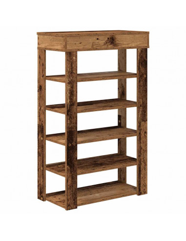 Scarpiera Legno Antico 60x30x98 cm in Legno Multistrato