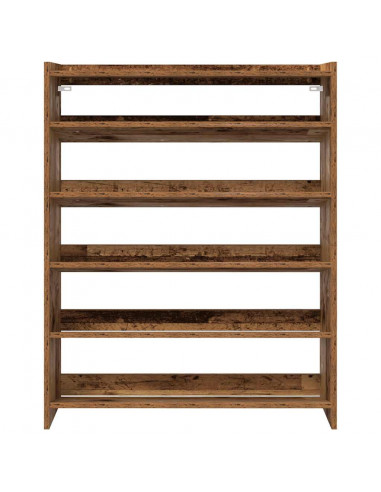 Scarpiera Legno Antico 80x25x100 cm in Legno Multistrato