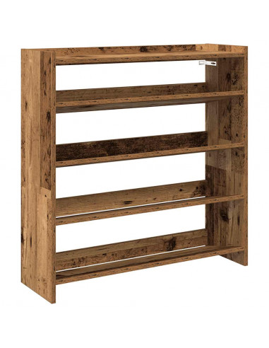 Scarpiera Legno Antico 80x25x81 cm in Legno Multistrato