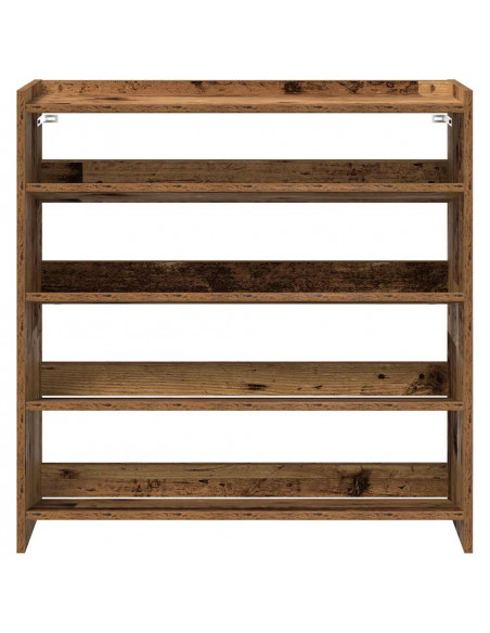 Scarpiera Legno Antico 80x25x81 cm in Legno Multistrato