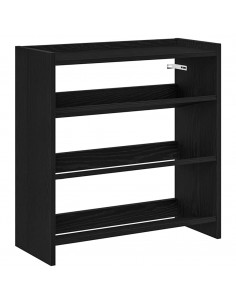 Scarpiera Nera 60x25x62 cm in Legno Multistrato