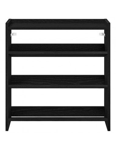 Scarpiera Nera 60x25x62 cm in Legno Multistrato