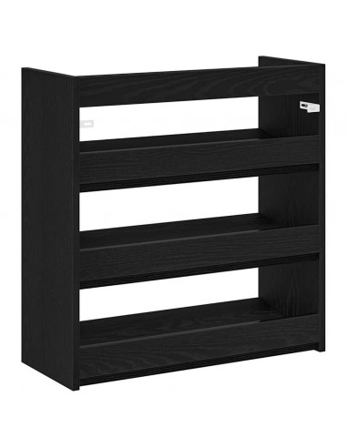Scarpiera Nera 60x25x62 cm in Legno Multistrato