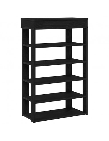 Scarpiera Nera 60x30x98 cm in Legno Multistrato