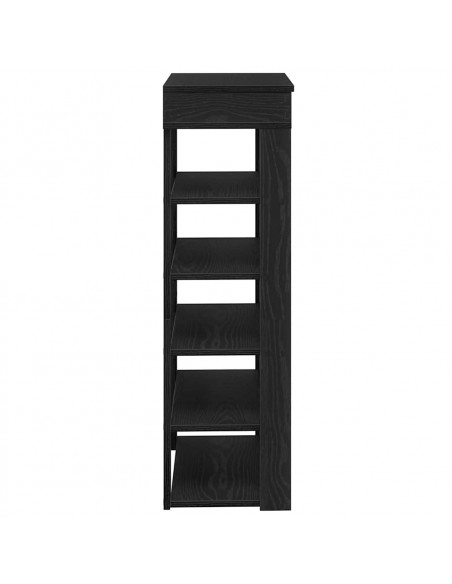 Scarpiera Nera 60x30x98 cm in Legno Multistrato