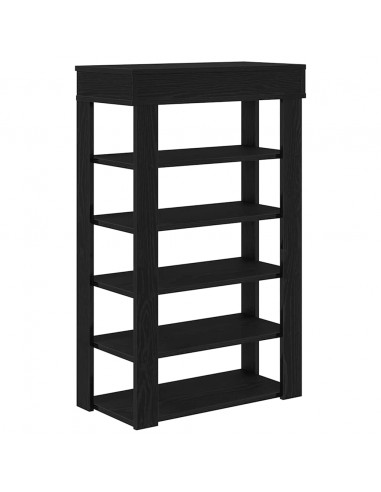 Scarpiera Nera 60x30x98 cm in Legno Multistrato