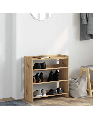 Scarpiera Rovere Artigianale 60x25x62 cm in Legno Multistrato