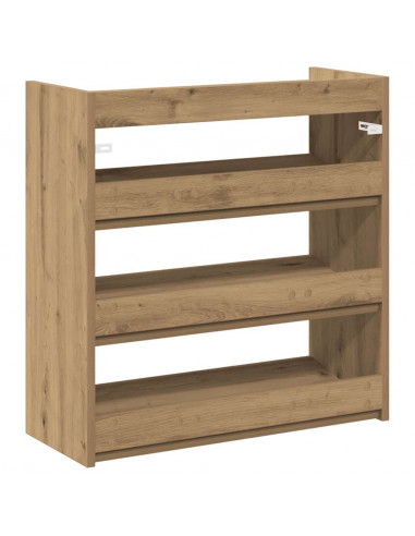 Scarpiera Rovere Artigianale 60x25x62 cm in Legno Multistrato