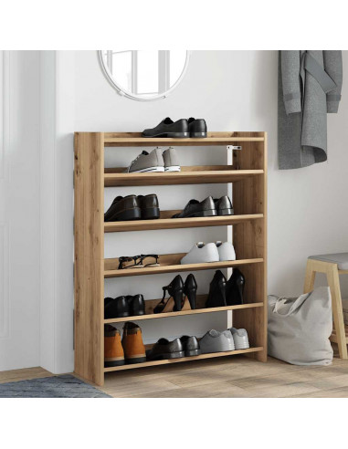 Scarpiera Rovere Artigianale 80x25x100 cm in Legno Multistrato