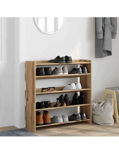 Scarpiera Rovere Artigianale 80x25x81 cm in Legno Multistrato