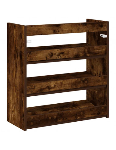 Scarpiera Rovere Fumo 60x25x62 cm in Legno Multistrato