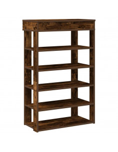 Scarpiera Rovere Fumo 60x30x98 cm in Legno Multistrato