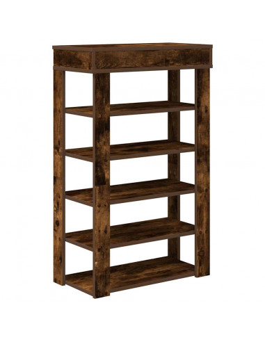 Scarpiera Rovere Fumo 60x30x98 cm in Legno Multistrato