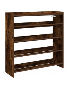Scarpiera Rovere Fumo 80x25x81 cm in Legno Multistrato