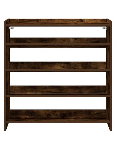 Scarpiera Rovere Fumo 80x25x81 cm in Legno Multistrato