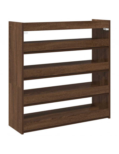 Scarpiera Rovere Marrone 80x25x81 cm in Legno Multistrato