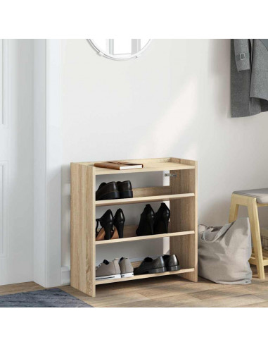 Scarpiera Rovere Sonoma 60x25x62 cm in Legno Multistrato