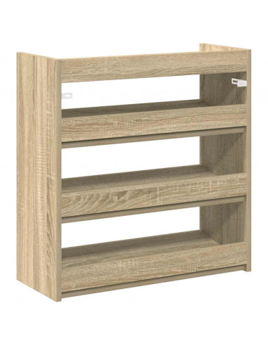 Scarpiera Rovere Sonoma 60x25x62 cm in Legno Multistrato