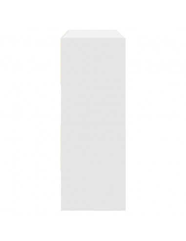 Scarpiere 2 pz Impilabili Bianche 89,5x30x40 cm